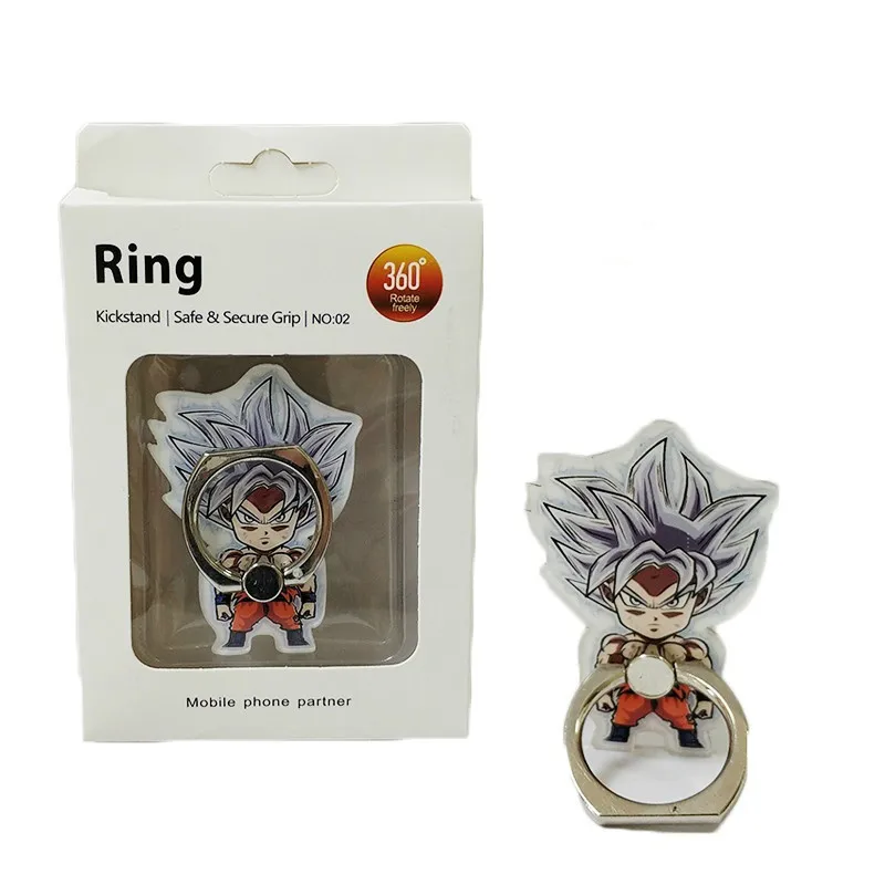 Dragon Ball кольцо для телефона Goku Vegeta держатель для мобильного телефона Dragon Ball Z 360 градусов смартфон Стенд для колец на палец для телефона - Цвет: 21
