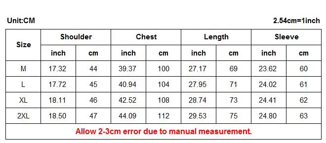 SIZE SHIRT