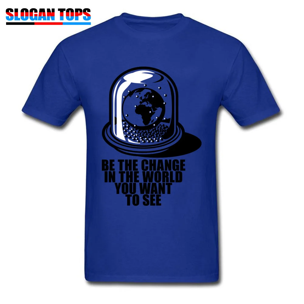  Design Tops Shirt Discount Short Sleeve Boy T Shirt TpicOriginaltitle Casual Summer Top T-shirts O Neck Top Quality World Snow Globe   Change the World Ghandi blue
