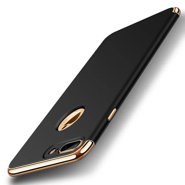 100 шт/партия для iPhone 7 7 Plus Capinha роскошный золотой панцири противоударный Прочный ПК чехол для iPhone 8 8 плюс Пластиковые чехлы DHL
