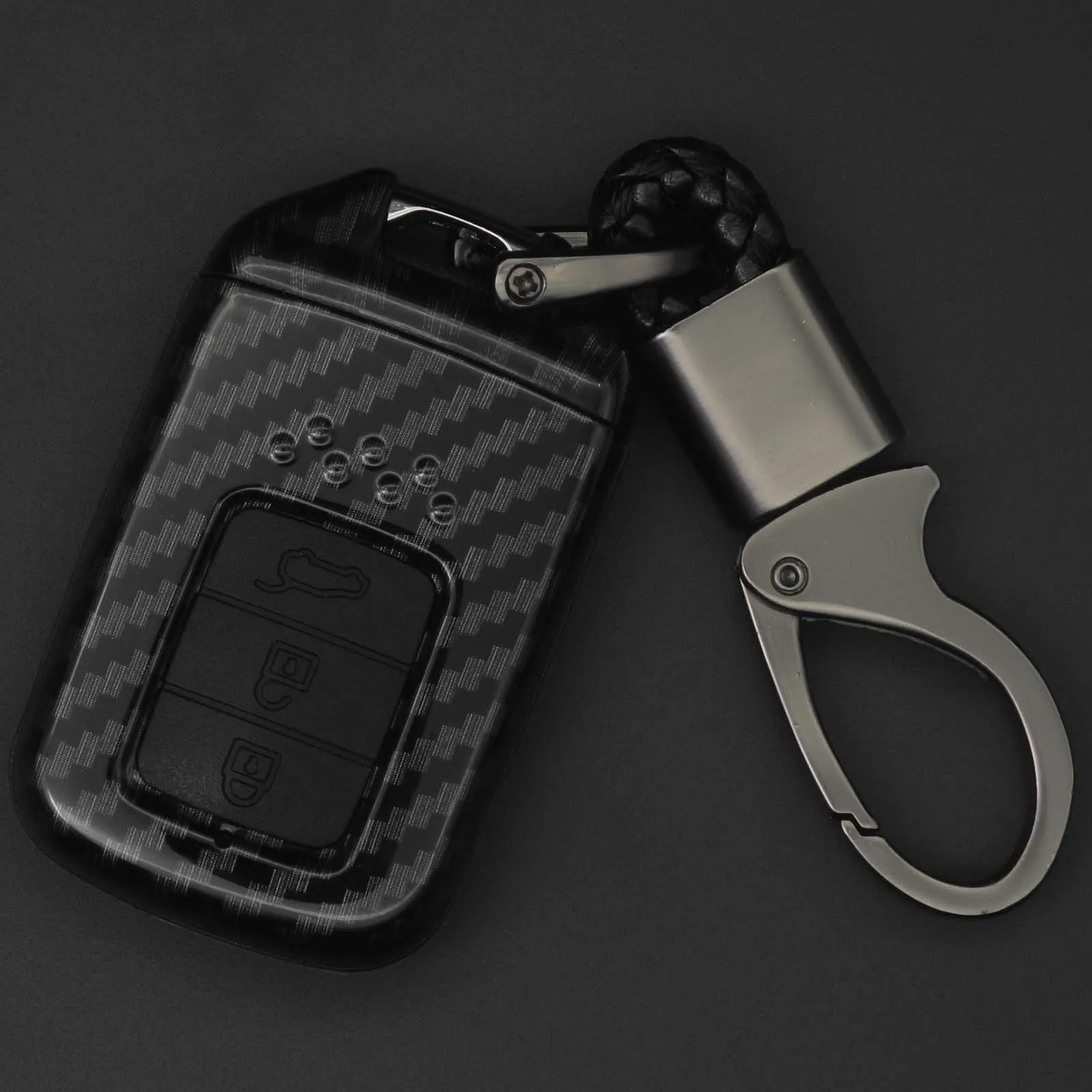 

jingyuqin 3 Buttons Fashion Carbon Car Key Cover Case For Honda Vezel city civic Jazz CRV Crider HRV