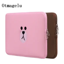 New Brown Bear Sleeve Case Laptop Bag For Macbook Air Pro 11.6 13.3 15.4 Inch Computer Bag For Apple Notebook Pro Drop Shipping