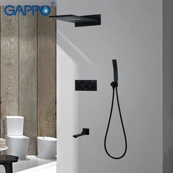 

GAPPO Shower Faucets Concealed bathroom shower faucet wall mounted rainfall shower tap bath faucet waterfall bath tap