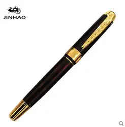 Ролик Шариковая ручка JINHAO 250 вино и золотой с черным пятном Роскошные деловые подарок синий желтый серебро 15 видов цветов для выбор