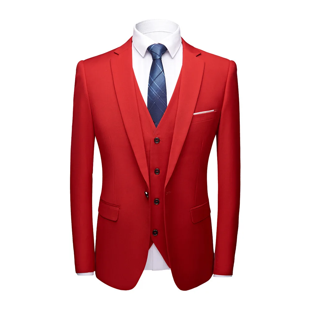 

Suit men's 2019 new solid Multi-color optional large size professional suit men's suit three-piece suit XZ038