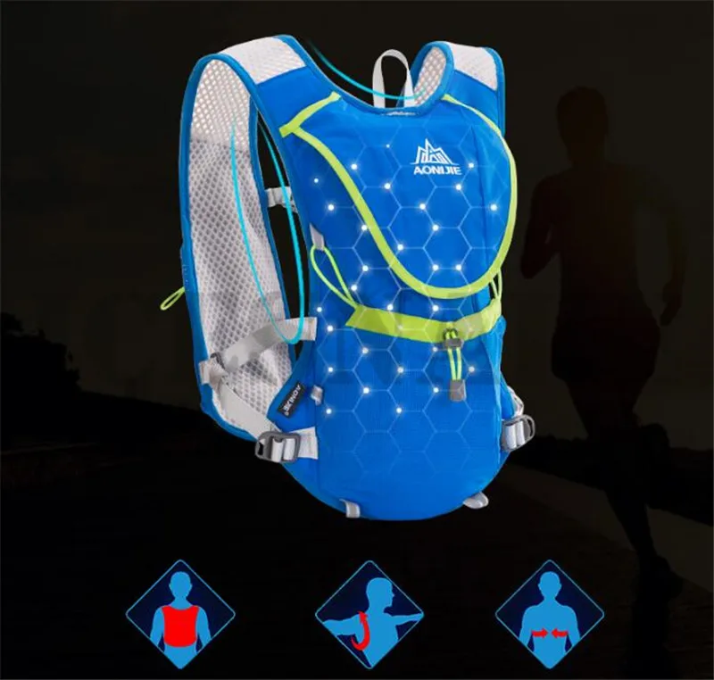 AONIJIE 8L Спорт на открытом воздухе водонепроницаемый бегущий рюкзак марафон для мужчин и женщин рюкзак сумка Жилет Жгут воды мочевого пузыря Сумка
