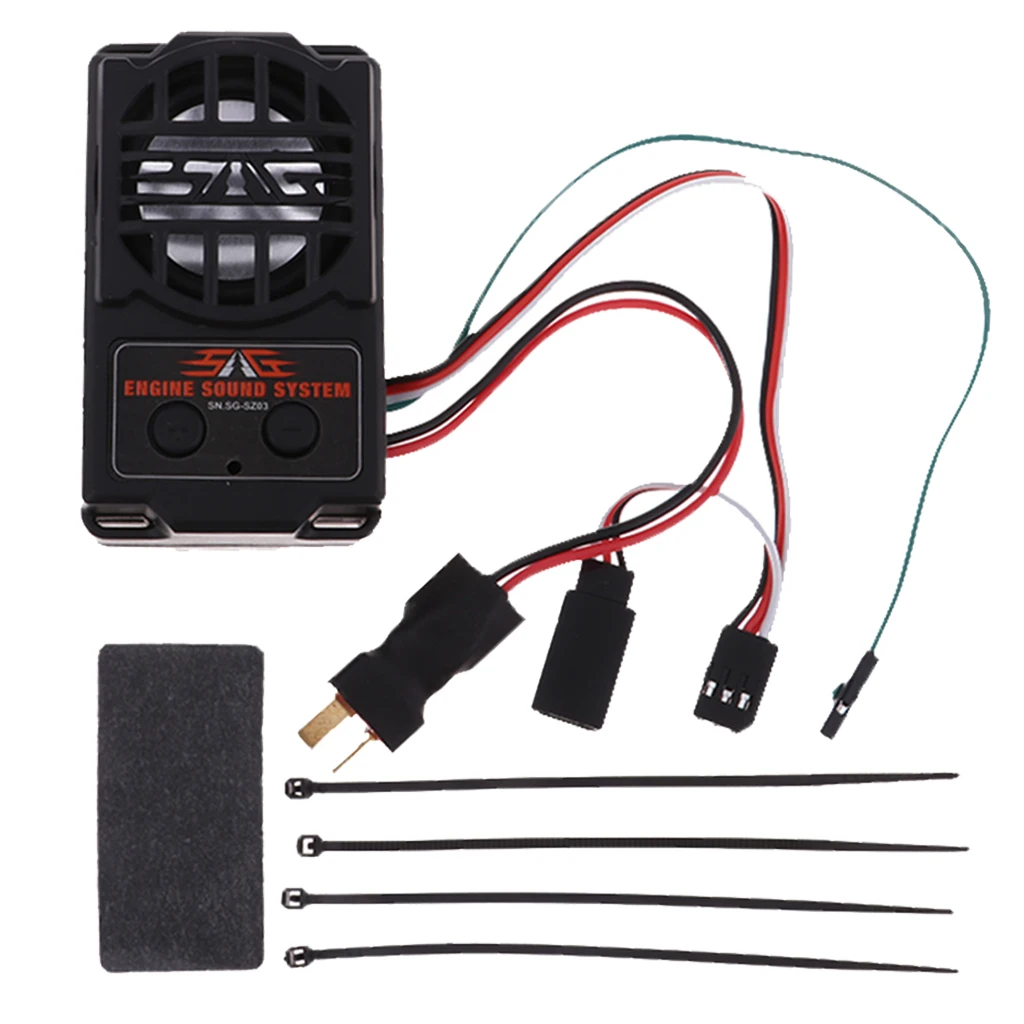 SG-SZ03 Real Engine Sound Simulator with Speaker for 1:10 RC Car Truck Crawler Drift Parts