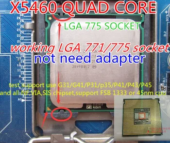 x5460 Quad Core Server Processor X5460 CPU 3.16GHz/12MB cache /1333MHz/LGA771 cpu working 775 socket mainboard no need adapter