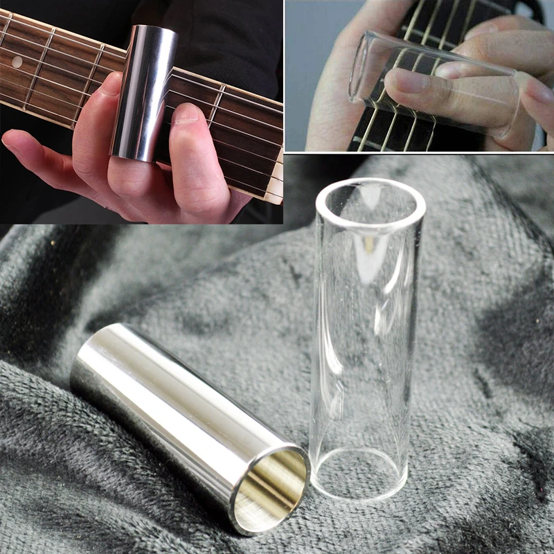 Deslizadores de dedo de de acero inoxidable/vidrio, accesorios de eléctrica, tubo para recoger nudillos|Partes y accesorios de guitarras| - AliExpress