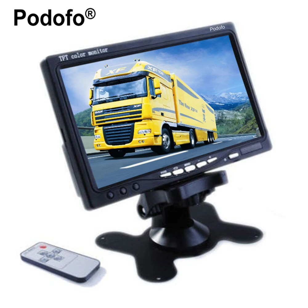 Podofo 7" TFT Color LCD Headrest Car Parking Rear View