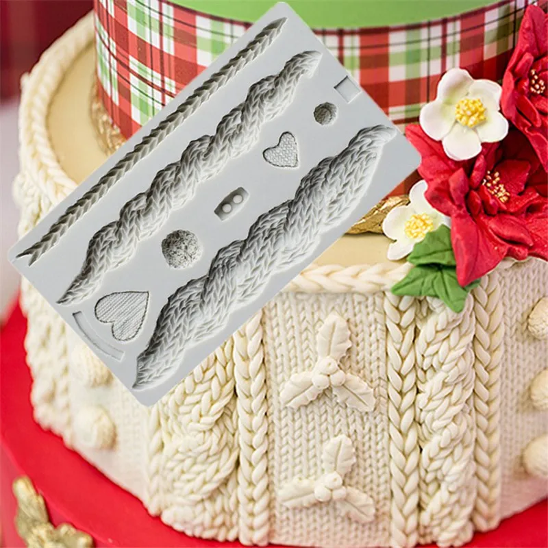 Sweater Fondant Impression Mat Silicone Molds For Cake