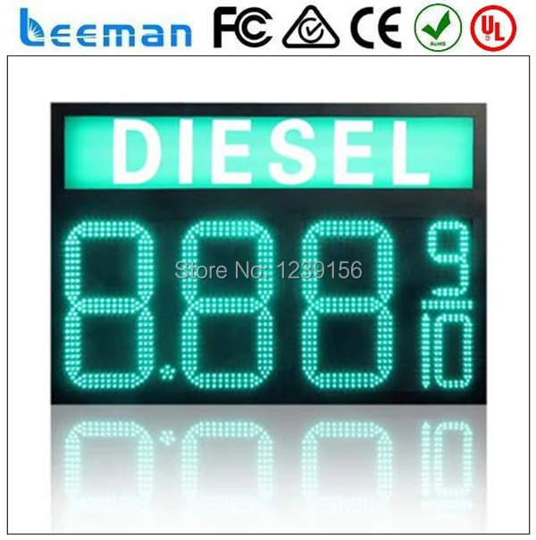 leeman 10inch waterproof 7segment Digital led gas price