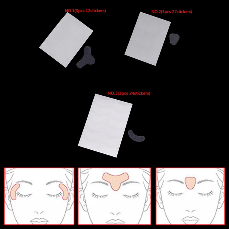 1 Set Transparent Silicone Face Facelift Tapes Eye Neck Forehead Jaw Night Anti Wrinkles Aging Tool Women Beauty Skin Care Pads