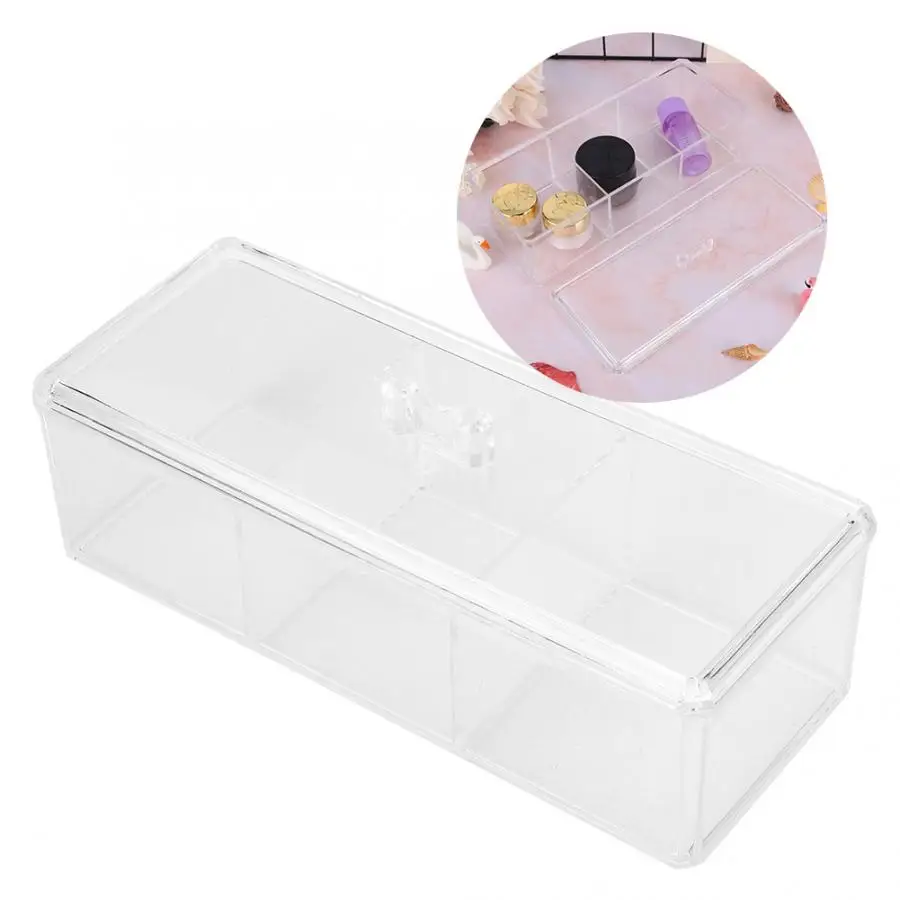 

Transparent Cosmetic Storage Box Case Puff Cotton Swab Makeup Pad Holder Container Organizer Microbrush For Eyelash Extensions