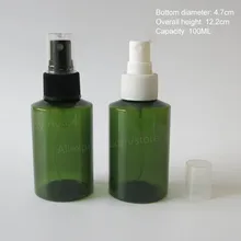 24x100 мл тип зеленый Наклонный плечо ПЭТ парфюм распылитель 100cc бутылка с распылителем