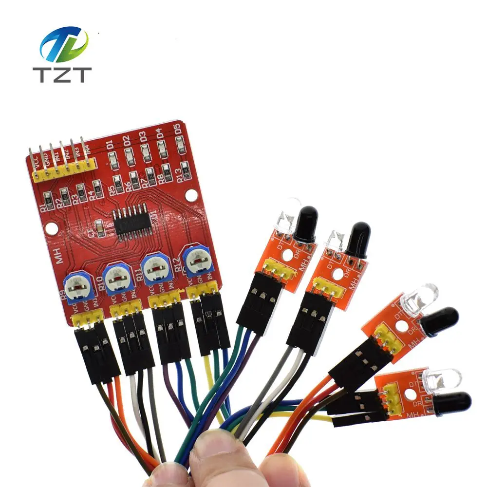 

1pcs F233-01Four-way infrared tracing / 4 channel tracking module / transmission line / obstacle avoidance / car / robot sensors