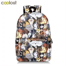 kawaii puppy dogs school backpack for teenager boy girl pug / bulldog / Bull Terrier children school bags backpack kids book bag cute kitten cats puppy dogs print backpack pencil bag for teenager boy girl children school bags kids bookbag women backpack