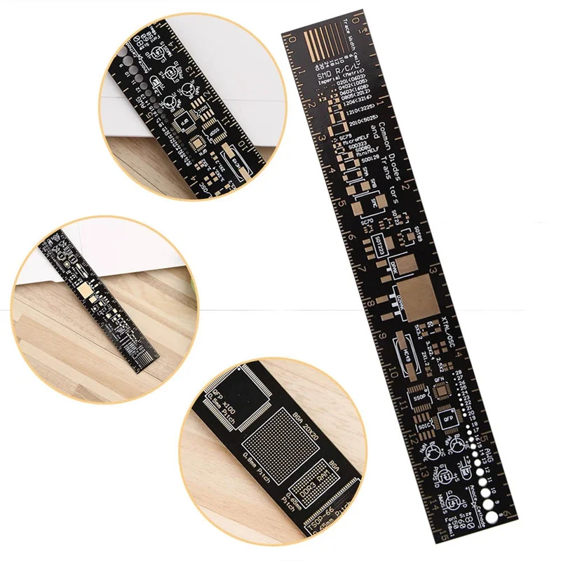 

PCB Ruler v2 - 6" for Electronic Engineers/Geeks/Makers/Arduino Fans PCB Reference Ruler PCB Packaging Freeshipping