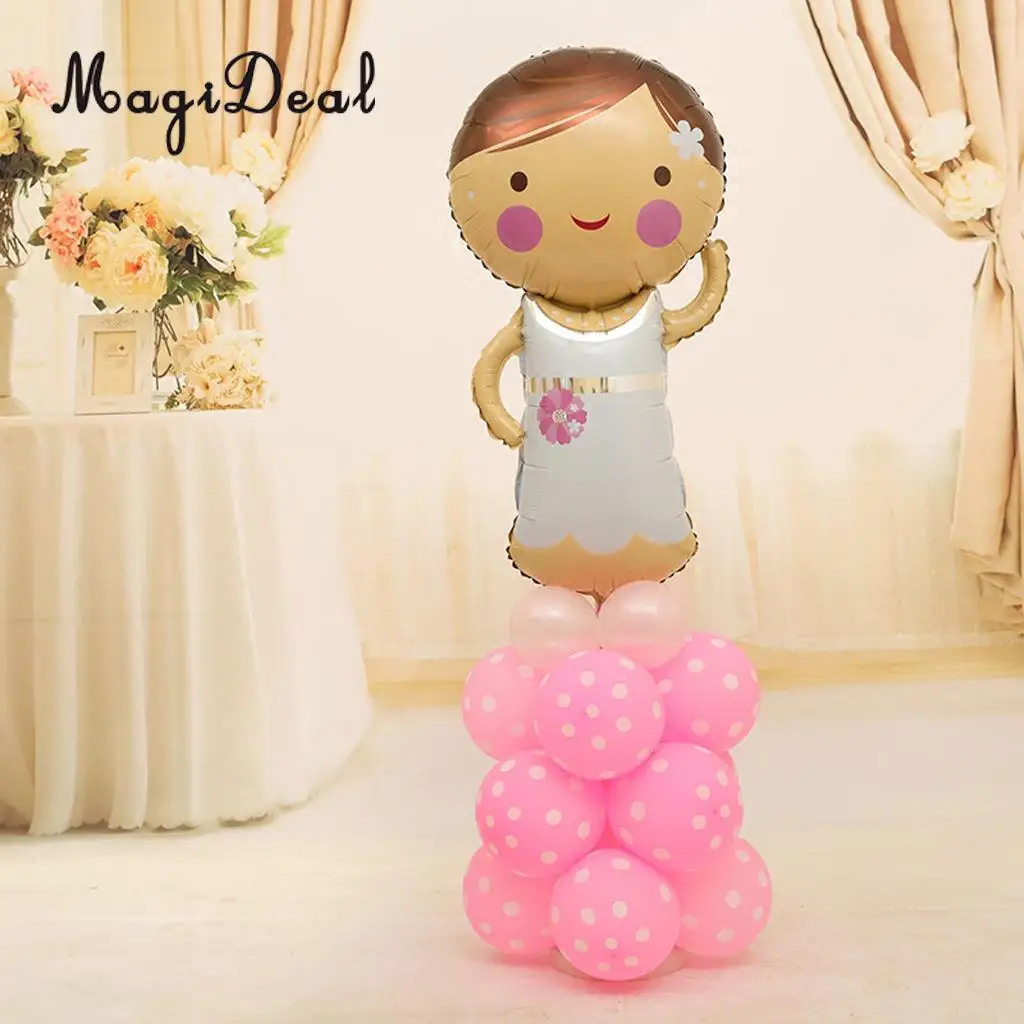 44pcs Bride Groom Balloon Column Base Stand and Pole Set Wedding Engagement Party Decor Photo Prop