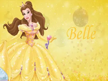 

Belle Drape Princess Yellow Bokeh backdrops High quality Computer print birthday photography backgrounds