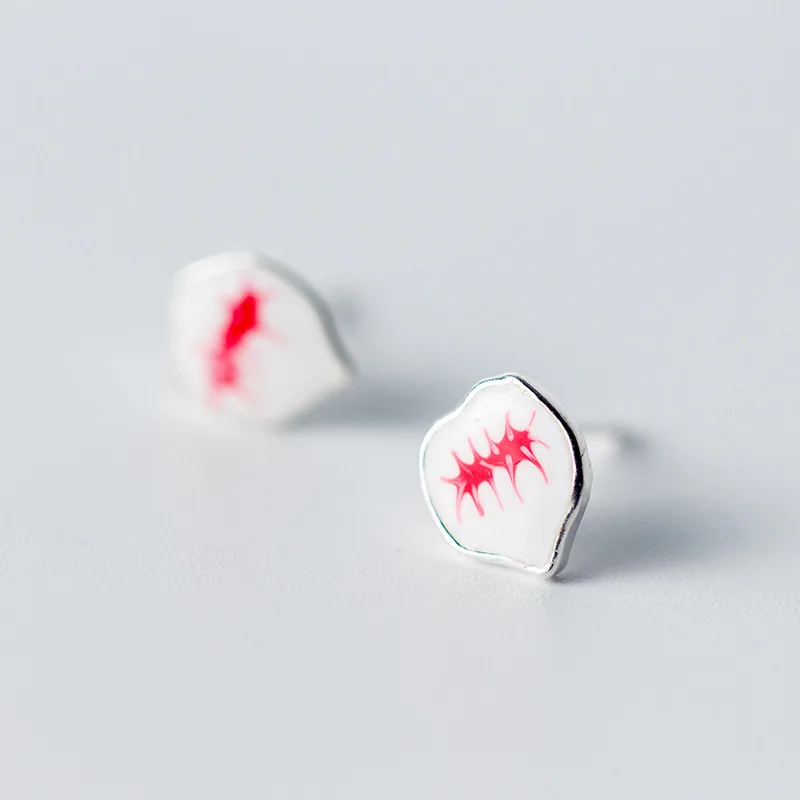 simple Petal earrings 100% 925 Sterling silver Jewelry fashion Hypoallergenic Stud earrings for women gift