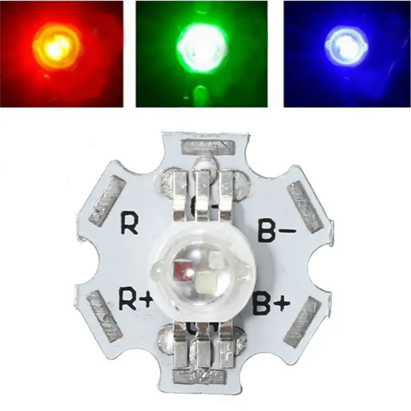 

RGB LED Light Chip 3W Red Green Bule 6pin High Power Light Lamp Source Spotlight Bulb for DIY Lighting DC2.2-3.6V