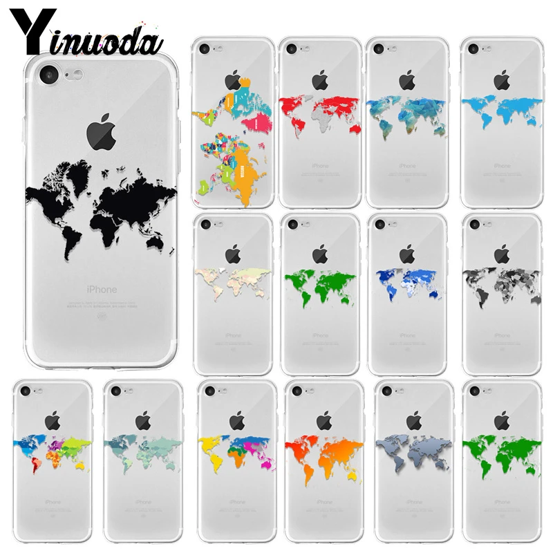Yinuoda Art Watercolor World Map Novelty Fundas Phone Case Cover For Apple Iphone 7 8 6 6s Plus X Xs Max 5 5s Se Xr Mobile Cases Phone Case Covers Aliexpress