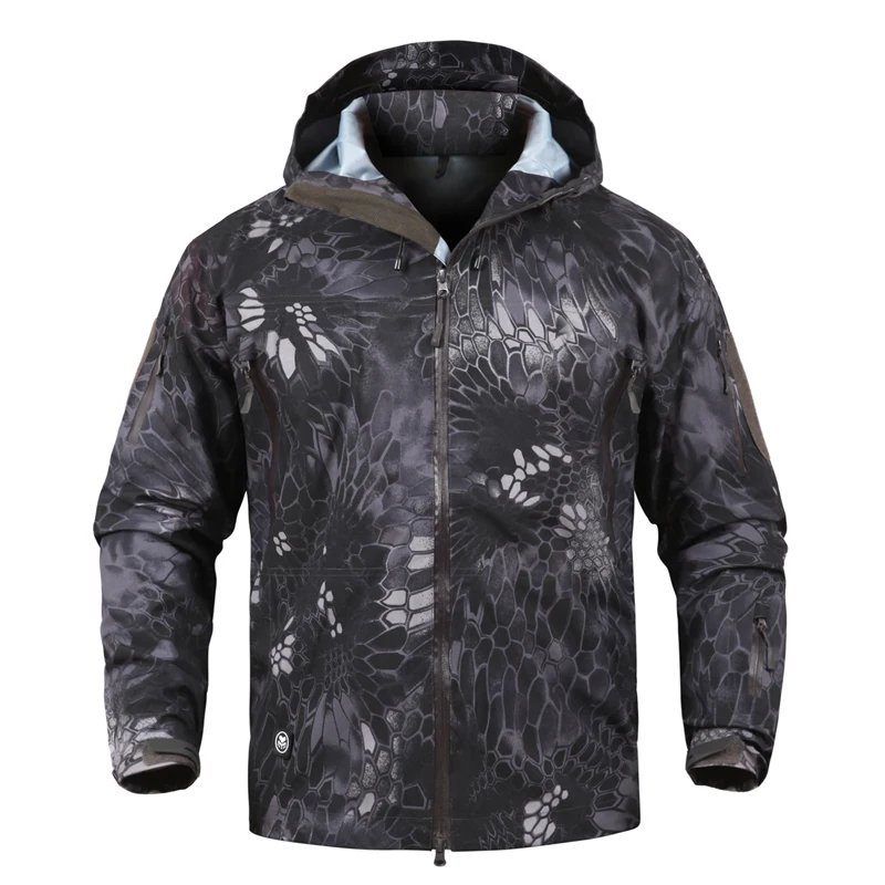 Мужская тактическая водонепроницаемая куртка, жесткая оболочка, дышащая военная куртка, армейский Стиль, камуфляжные ветровки, охотничий жилет, пальто, S-2XL