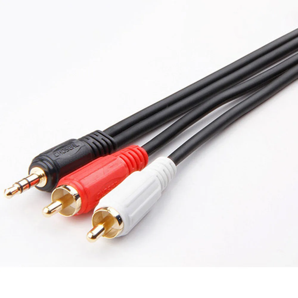 Аудиокабель с разъемом 1 5 м 3 мм разъем 2RCA Lotus одноточечный двумя динамиками