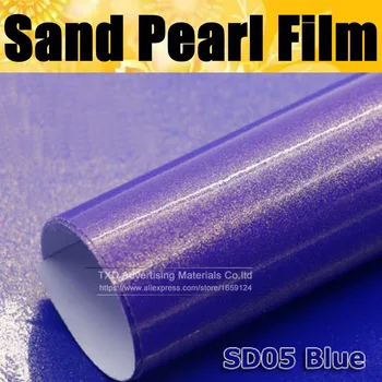 

High quality 4"/8"/12"/16"/20"/24"X60"/Lot Blue Golden sand pearl vinyl for body decoration with free bubbles by free shipping