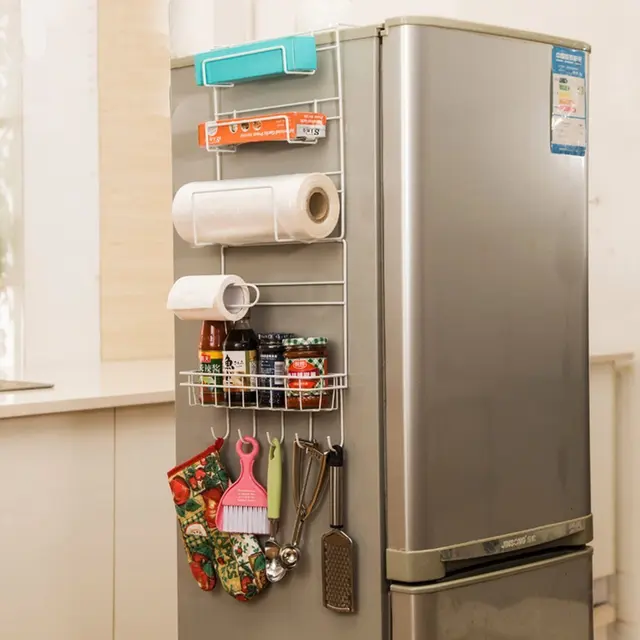 Kitchen Multipurpose Refrigerator Side Storage Rack Nevera Kitchen Multipurpose Refrigerator Side Storage Rack Nevera Shelf Organizer Sidewall Fridge Multi Layer