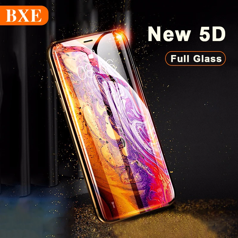BXE 5D изогнутое полное покрытие закаленное стекло для Apple iPhone X Xs Max Xr защита экрана