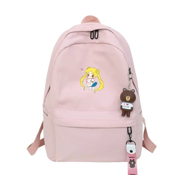 

Cartoon Sailor Moon Nylon backpack for teenagers girls cute children school bags student bookbag kids school backpacks