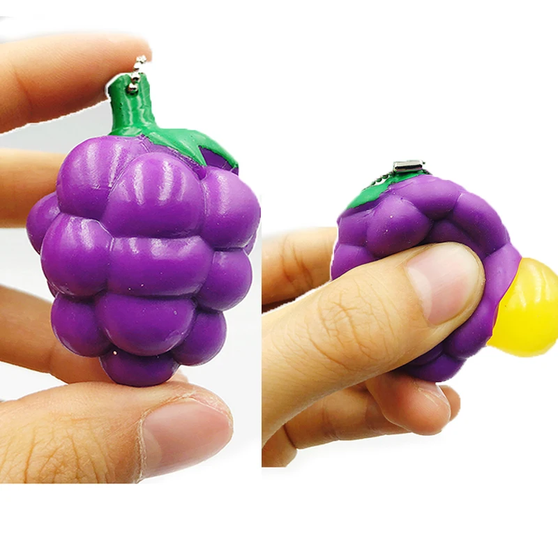 Мягкие игрушки бесконечное сжатие фрукты грейпсет Экспрессия цепь ключ кулон орнамент снятие стресса декомпрессионные игрушки антистресс