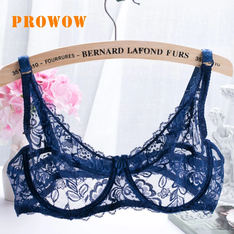 

Prowow Summer Ultra-thin Underwear Lace Transparent Sexy Ring Bra Women Lace Bra Bralette Lingerie Female Seamless