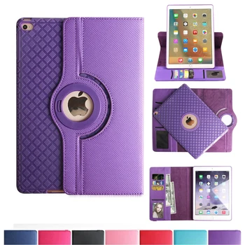 

360 Rotating Case For iPad Air, PU Leather Flip Stand Detachable Soft TPU Back Auto Sleep Awake Smart Tablet Cover For iPad 5