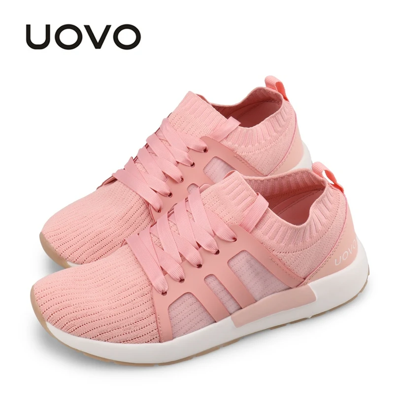 UOVO/Женская обувь; коллекция года; дизайн; летние дышащие туфли с сеткой; цвет розовый, белый; женская обувь; подвесной светильник; европейские размеры 35-39 - Цвет: Pink