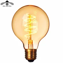 Винтаж лампа накаливания Эдисона E27 подвесной светильник в стиле ретро 220V 40W лампа накаливания светильник Лампада Античная T45 ST64 T30 G95 T10 украшения