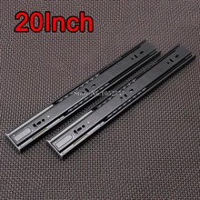 Hot 32Pairs 3 Fold Telescopic 20” Drawer Runners Steel Ball Drawer/Cupboard/Keyboard Slides Rails Heavy Duty Mute Buffer Rails