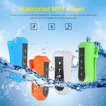 4 Гб Водонепроницаемый перезаряжаемый аккумулятор Mp3 музыкальный плеер w/FM радио наушники клип дизайн для плавания бег Дайвинг Зимний спорт