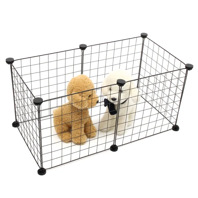 Foldable 6 Panels Pet Dogs Playpen Crate Fence Puppy Kennel House