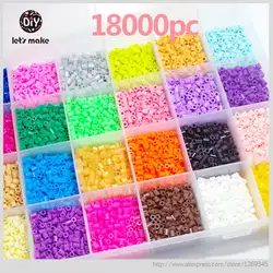 Давайте сделаем 5 мм Perler бусины 28 цветов шт. 18000 шт. Box Set 3 шаблон + 5 железные бумаги 2 Пинцет предохранитель Хама бисера Diy обучающие шарики