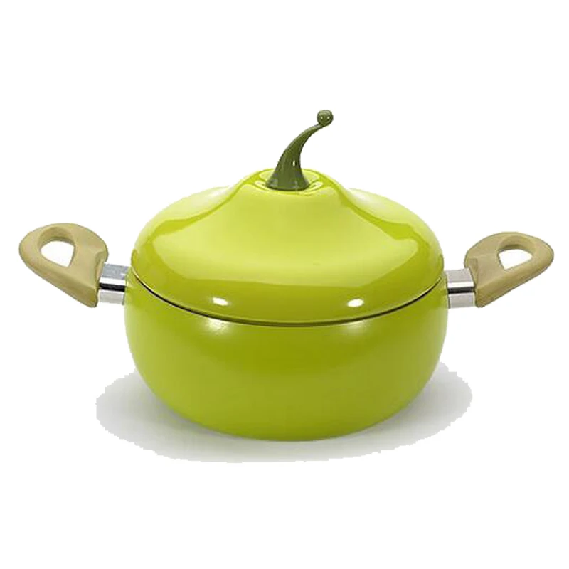 Креативные фруктовые суповые горшки, алюминиевый антипригарный суповый горшок для индукционной плиты, сковорода, кухонные инструменты, кухонная посуда-4 - Цвет: Pear
