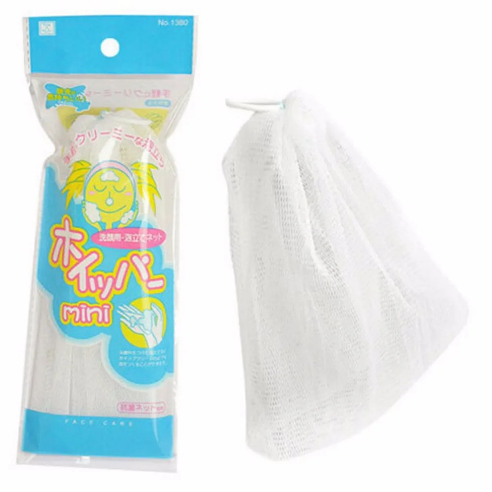 1pcs Shower Body Exfoliate Puff Sponge Mesh Net White Mesh Sponge Soft