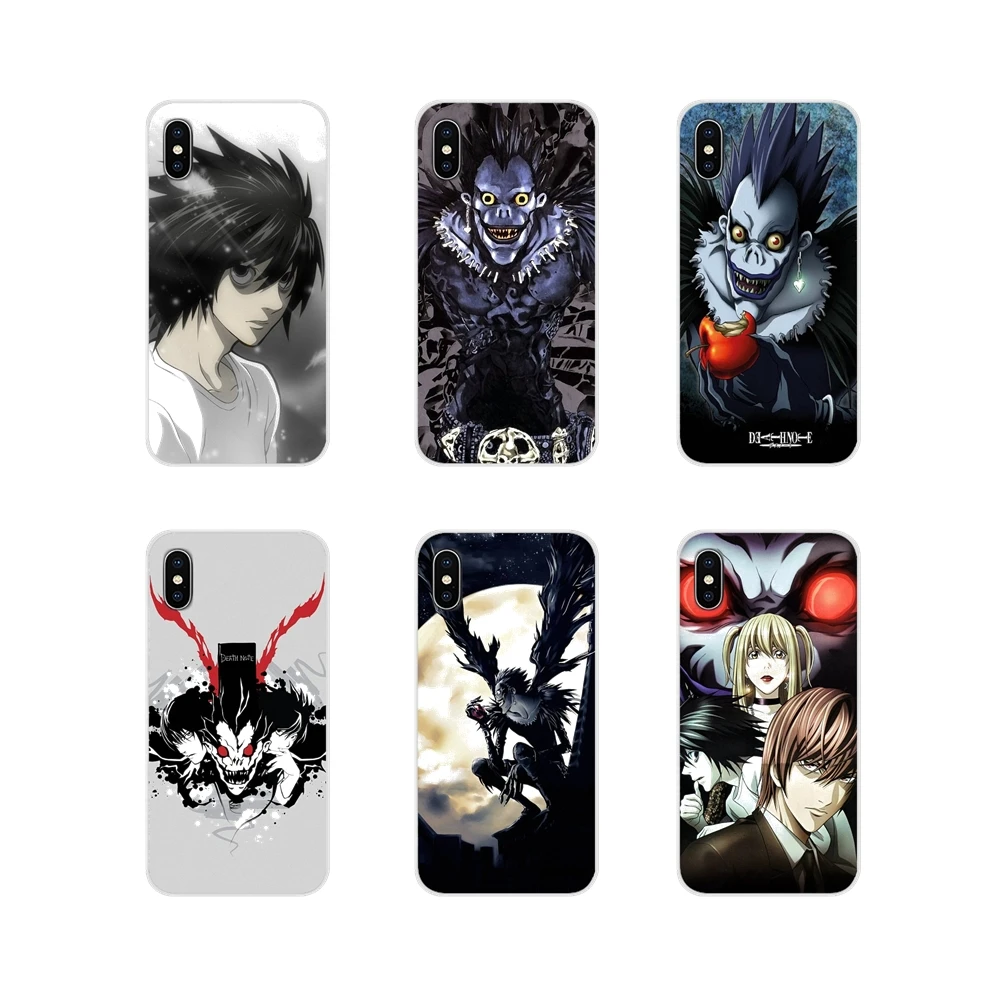 

For Samsung A10 A30 A40 A50 A60 A70 Galaxy S2 Note 2 3 Grand Core Prime Transparent Soft Shell Cover Anime Manga Death Note Ryuk