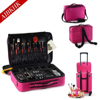 

Women Fashion Cosmetic Bag Travel Makeup Organizer Professional Make Up Box Cosmetics Pouch Bags Beauty Case For Makeup Artist