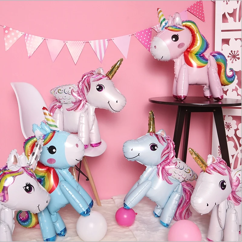 1pcs Baby Shower 4d Unicorn Horse Balloon My Little Pony Party Decoration Birthday Party Decorations Kids Happy Party Kids Ballons Accessories Aliexpress