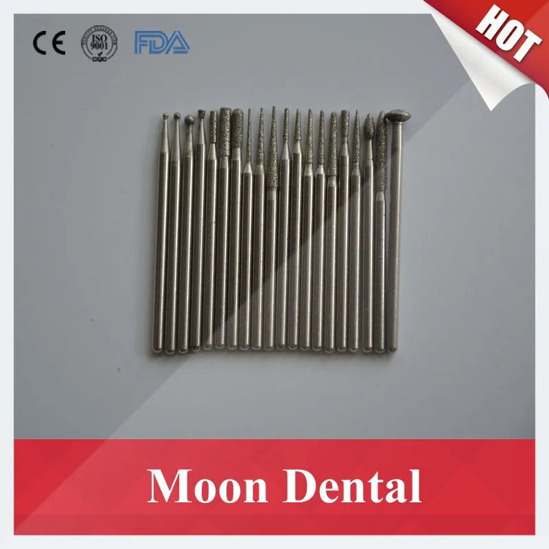 Dental Ferramentas Peças 2 Kits Zd102 hp Kit Polimento Corte Broca 2.35mm Laboratório Diamante Burs Jóias Pedra 40 - 14 Dental Diamante Burs Jóias pedra