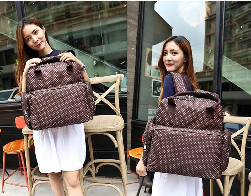 343412cm Fashion Baby Diaper Bags Backpack Nappy Changing Bag For Mom Dot Women Messenger Tote Mother Maternity Bag Ladies (1)
