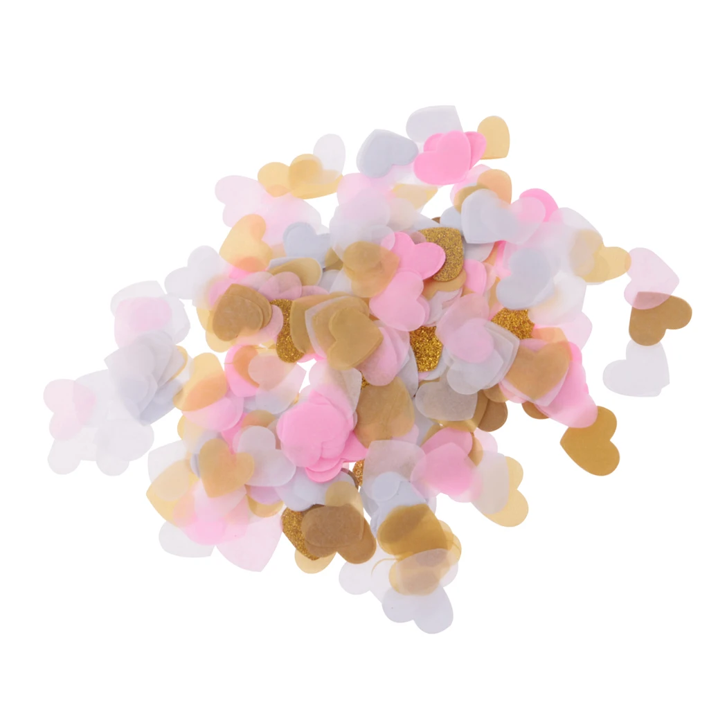 1400Pcs Heart Shape Confetti Tissue Paper Wedding Party Decor Biodegradable